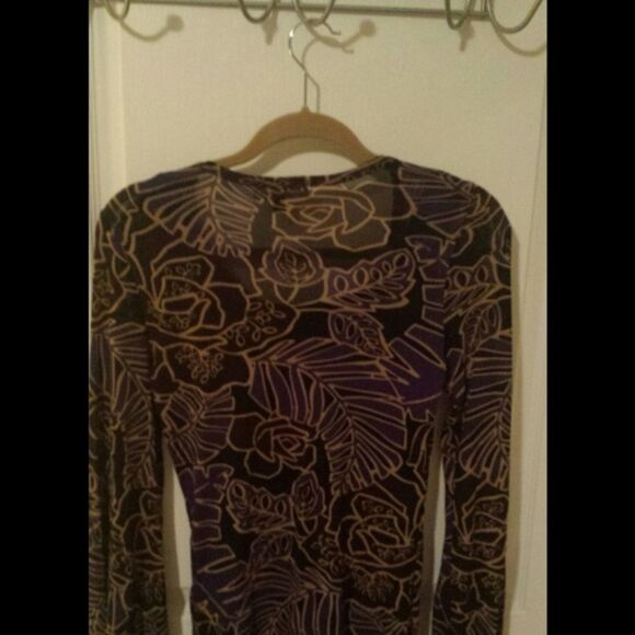 Printed Brown, purple and black top - Picture 2 of 3